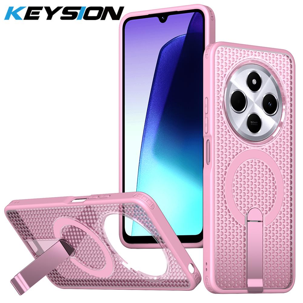 KEYSION Hollow Heat Dissipation Magnetic Case for MagSafe for Redmi 14C Cooling Hide Stand Shockproof Phone Cover for POCO C75 for POCO C75 рожевий
KEYSION Hollow Heat Dissipation Magnetic Case for MagSafe for Redmi 14C Cooling Hide Stand Shockproof Phone Cover for POCO C75 for POCO C75 рожевий