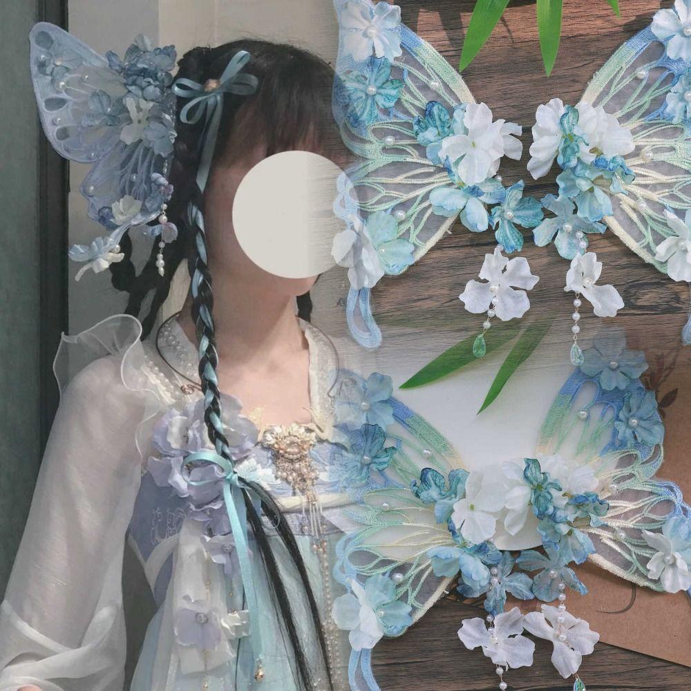 Imitation Pearl Tassel Duckbill Clip Mesh Flower Hair Clip Fairy Large Butterfly Hairpin Wedding фіолетовий
Imitation Pearl Tassel Duckbill Clip Mesh Flower Hair Clip Fairy Large Butterfly Hairpin Wedding фіолетовий