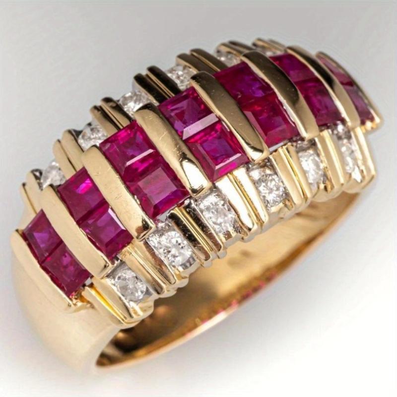 Small Retro Design Inlaid with Zircon Geometric Ring, Women s Personalized Trendy Holiday Party Accessories Zircon 7
Small Retro Design Inlaid with Zircon Geometric Ring, Women s Personalized Trendy Holiday Party Accessories Zircon 7