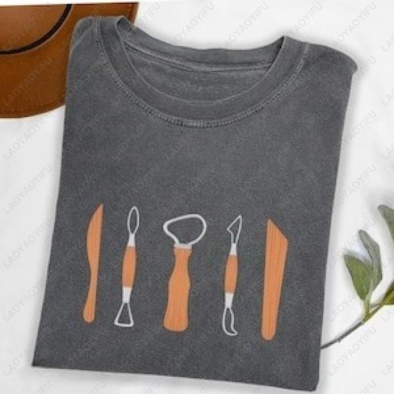 Pottery Tools Cotton Shirt Ceramic Artist Tee For Potters Clay Lovers Wheel Throwing Handmade Pottery Fans Tops Girls Gift 4XL
Pottery Tools Cotton Shirt Ceramic Artist Tee For Potters Clay Lovers Wheel Throwing Handmade Pottery Fans Tops Girls Gift 4XL