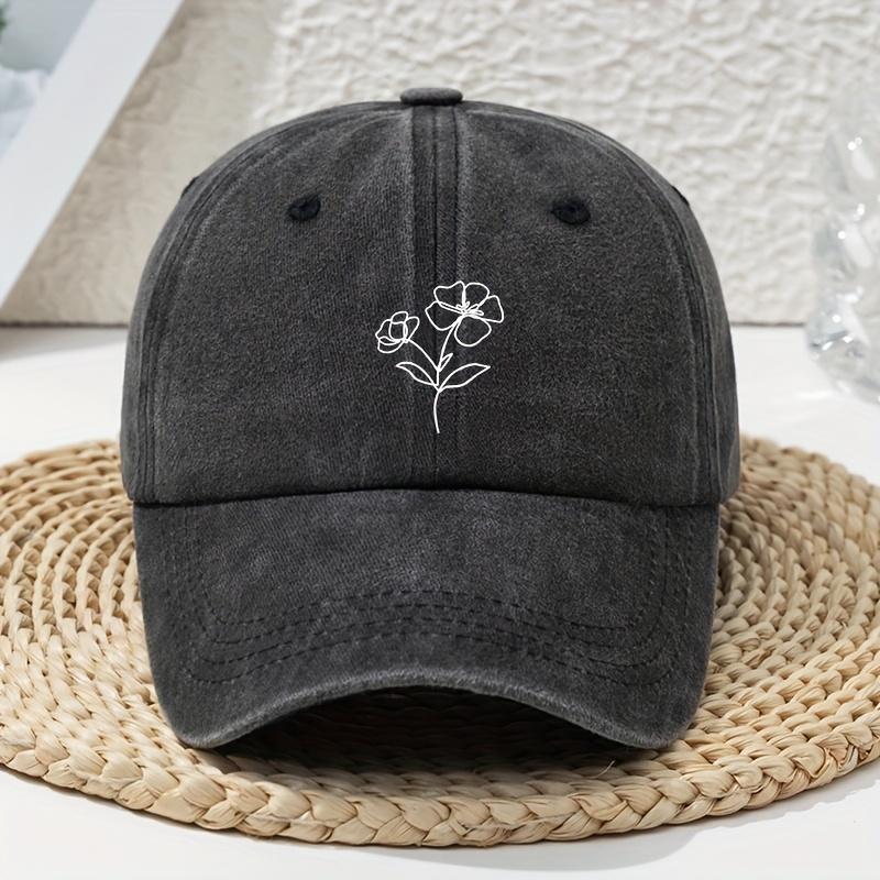 Womens White Striped Floral Print Baseball Cap SpringSummer Versatile Vintage Soft Top Dad Hat Distressed Washed Beanie
Womens White Striped Floral Print Baseball Cap SpringSummer Versatile Vintage Soft Top Dad Hat Distressed Washed Beanie