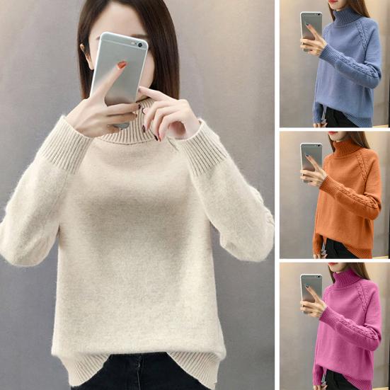 Женский осенне-зимний свитер с высоким воротником и длинным рукавом, толстый вязаный мягкий однотонный пуловер с длинными рукавами, свободный повседневный свитер с защитой шеи, женский свитер для поездок на работу
Женский осенне-зимний свитер с высоким воротником и длинным рукавом, толстый вязаный мягкий однотонный пуловер с длинными рукавами, свободный повседневный свитер с защитой шеи, женский свитер для поездок на работу