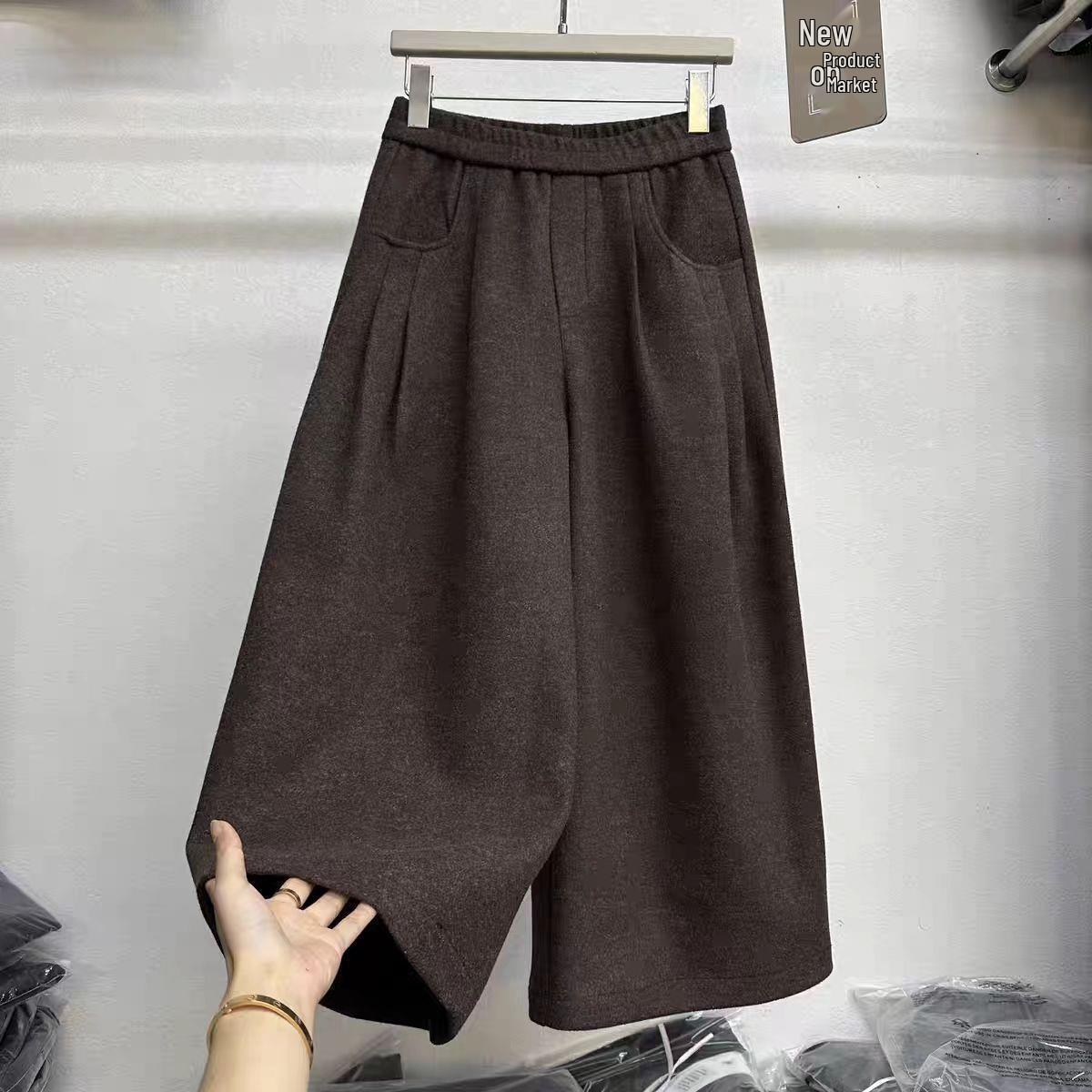 Women s Woolen Wide-Leg Cropped Pants - Slimming, Elastic Waist, European & Korean Style for Autumn/Spring 2026 XL (120-135 Jin)
Women s Woolen Wide-Leg Cropped Pants - Slimming, Elastic Waist, European & Korean Style for Autumn/Spring 2026 XL (120-135 Jin)