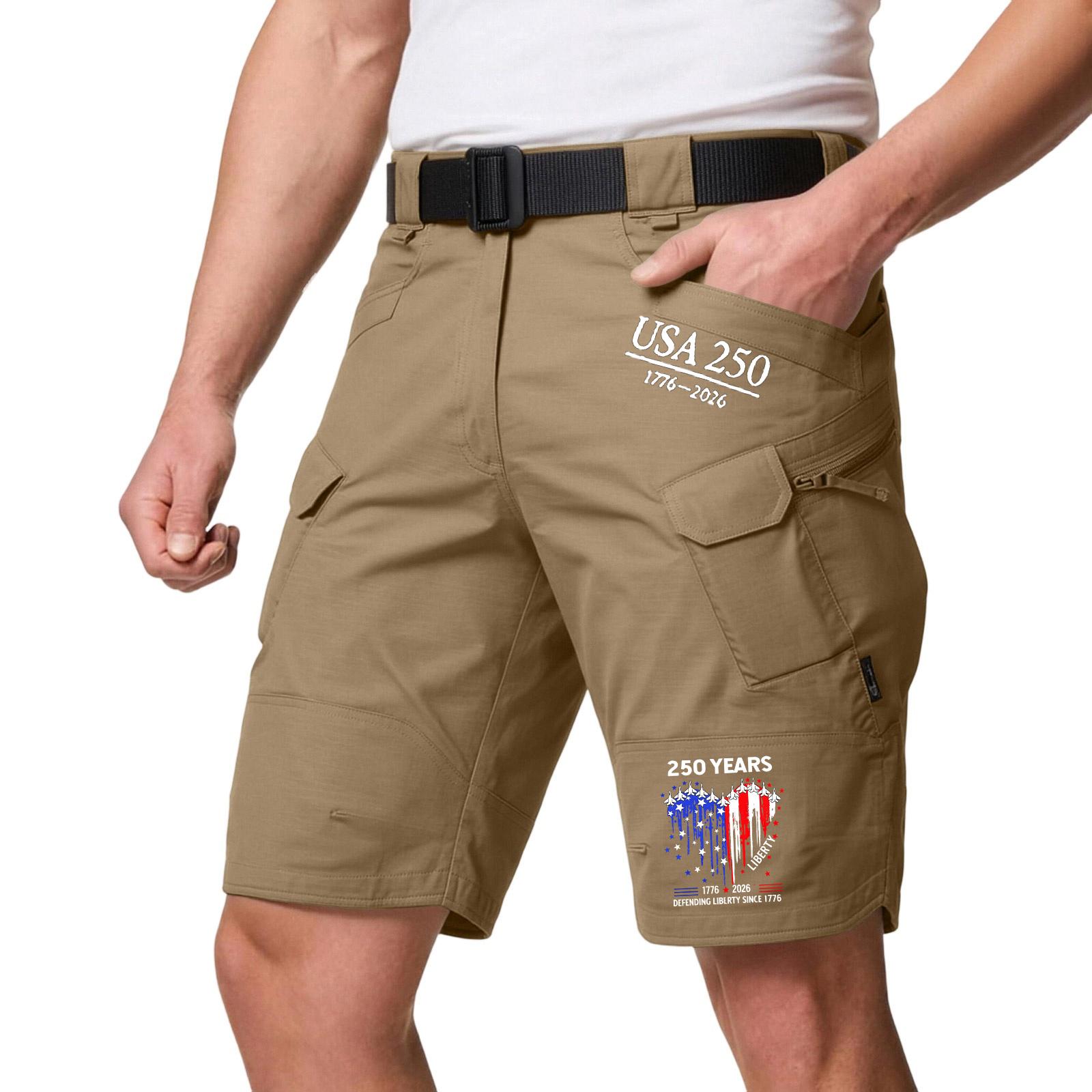 Mens Cargo Shorts with Multiple Pockets Adjustable Waistband USA 250 Years Print Outdoor Lightweight Design M
Mens Cargo Shorts with Multiple Pockets Adjustable Waistband USA 250 Years Print Outdoor Lightweight Design M