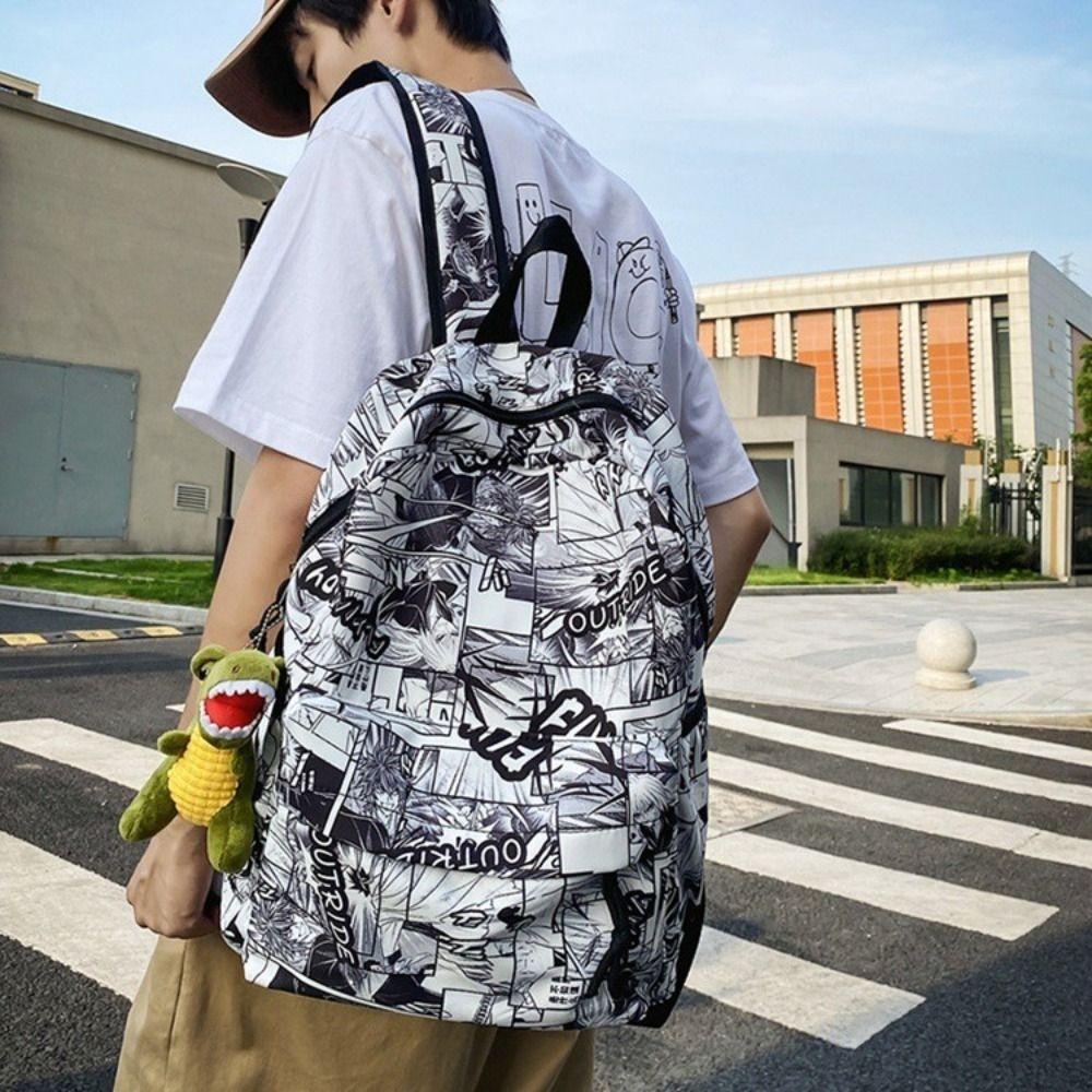 Nylon Large Capacity Backpack Laptop Backpack Cartoon Print Bag Graffiti School Bag Teenage Style 3
Nylon Large Capacity Backpack Laptop Backpack Cartoon Print Bag Graffiti School Bag Teenage Style 3