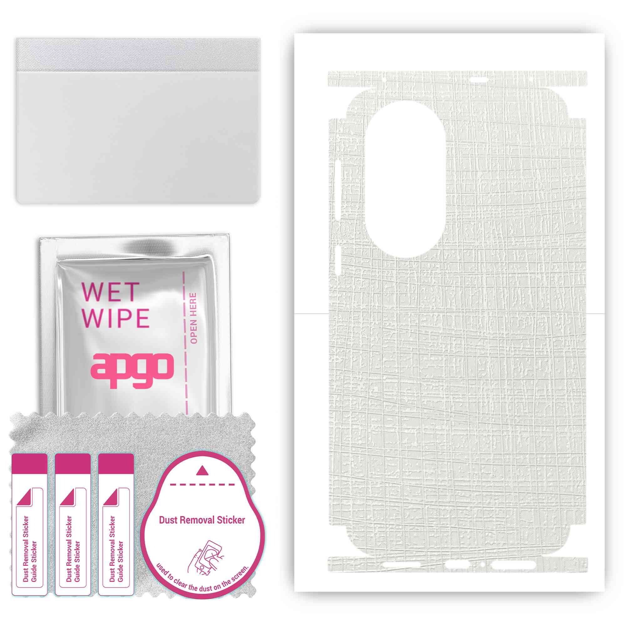 apgo Protective Skin Sticker for the back+sides compatible with Huawei P50, Full Wrap Film, Foil, Vinyl - Pattern White Fabric
apgo Protective Skin Sticker for the back+sides compatible with Huawei P50, Full Wrap Film, Foil, Vinyl - Pattern White Fabric