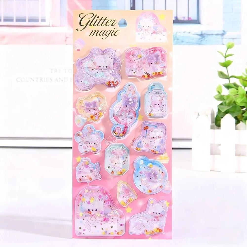 Cartoon 3D Shaker Stickers Colorful Pattern Kawaii Theme 3D Shake Water Sticker 6-Style Liquid-Filled Decals for Journal Decor
Cartoon 3D Shaker Stickers Colorful Pattern Kawaii Theme 3D Shake Water Sticker 6-Style Liquid-Filled Decals for Journal Decor