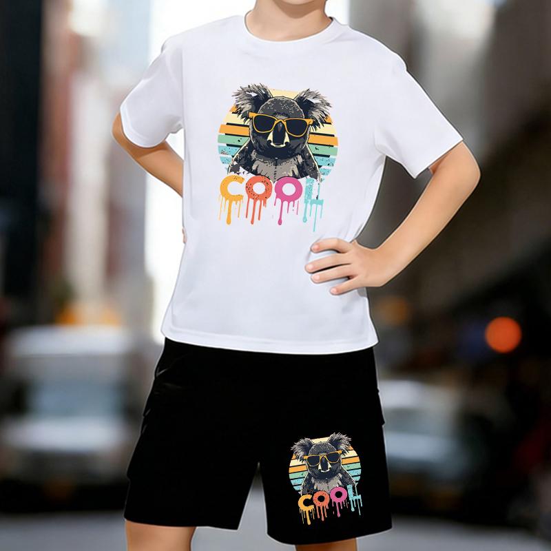 Boys 2 Piece Cartoon koala printed Outfit, Short Sleeve T-Shirt and Shorts Set for Kids Age 5-14,Black and White Sporty Casual Summer Clothes 13-14 Years білий
Boys 2 Piece Cartoon koala printed Outfit, Short Sleeve T-Shirt and Shorts Set for Kids Age 5-14,Black and White Sporty Casual Summer Clothes 13-14 Years білий