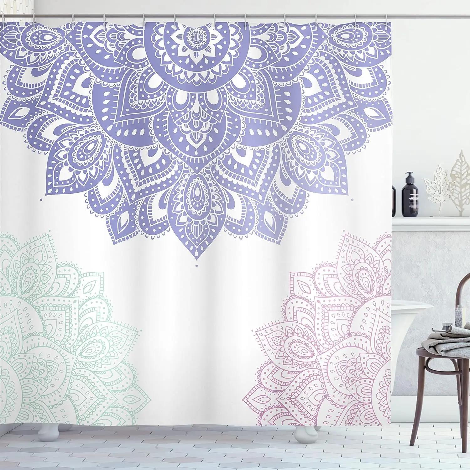 Coral And Blue-Brown Shower Curtain Tribal Mandala Geometric Gradient Fabric Bathroom Decorative Shower Curtain With Hooks W60H190(CM)-1 Pcs
Coral And Blue-Brown Shower Curtain Tribal Mandala Geometric Gradient Fabric Bathroom Decorative Shower Curtain With Hooks W60H190(CM)-1 Pcs