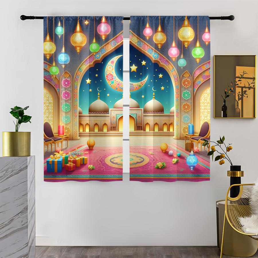 2PCS colorful Islamic curtains, lively and festive style, bedroom and living room, decorative curtains with drawbar pockets 53x116CM-2PC
2PCS colorful Islamic curtains, lively and festive style, bedroom and living room, decorative curtains with drawbar pockets 53x116CM-2PC