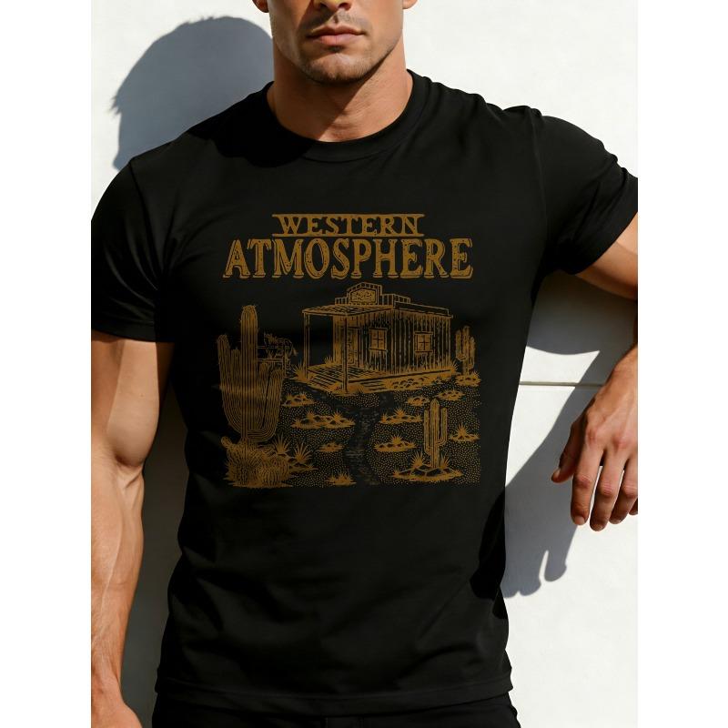 European sizes Western Style Men s T-Shirt with Desert Cabin And Cactus Print for Casual Wear In Summer Ideal Gift for Him 4XL чорний
European sizes Western Style Men s T-Shirt with Desert Cabin And Cactus Print for Casual Wear In Summer Ideal Gift for Him 4XL чорний