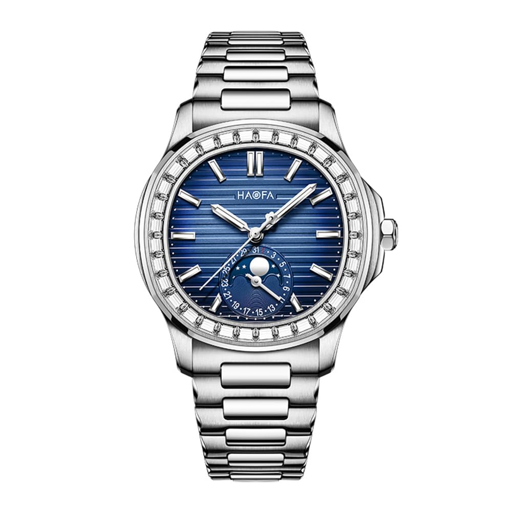 HAOFA Watch Automatic Mechanical Watch Moon Phase Diamond Bezel Business Fashion Gift Men s Men s Men s
HAOFA Watch Automatic Mechanical Watch Moon Phase Diamond Bezel Business Fashion Gift Men s Men s Men s