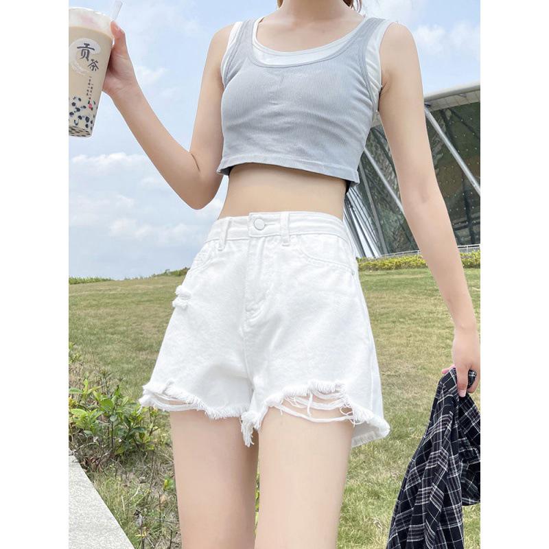 Women s A-Line Ripped High-Waisted Denim Shorts - Loose, Slimming, Summer 2024 Style M білий
Women s A-Line Ripped High-Waisted Denim Shorts - Loose, Slimming, Summer 2024 Style M білий