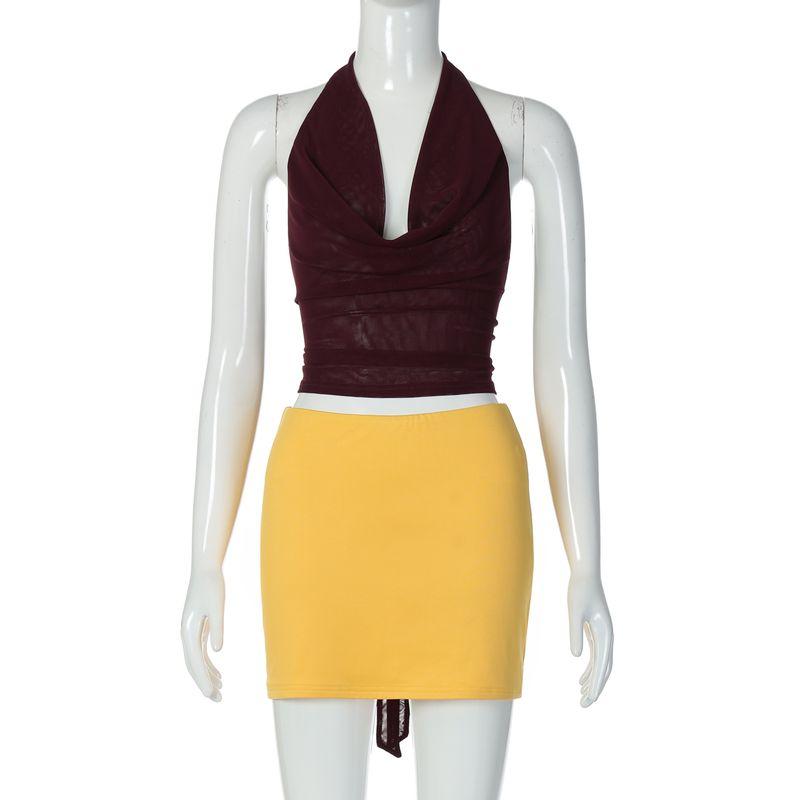 Shemoda Seaside Vacation Style Swing Collar Halter Backless Tied Top Vest Hip Skirt Two-piece Set Women s Clothing Coffee Brown L
Shemoda Seaside Vacation Style Swing Collar Halter Backless Tied Top Vest Hip Skirt Two-piece Set Women s Clothing Coffee Brown L