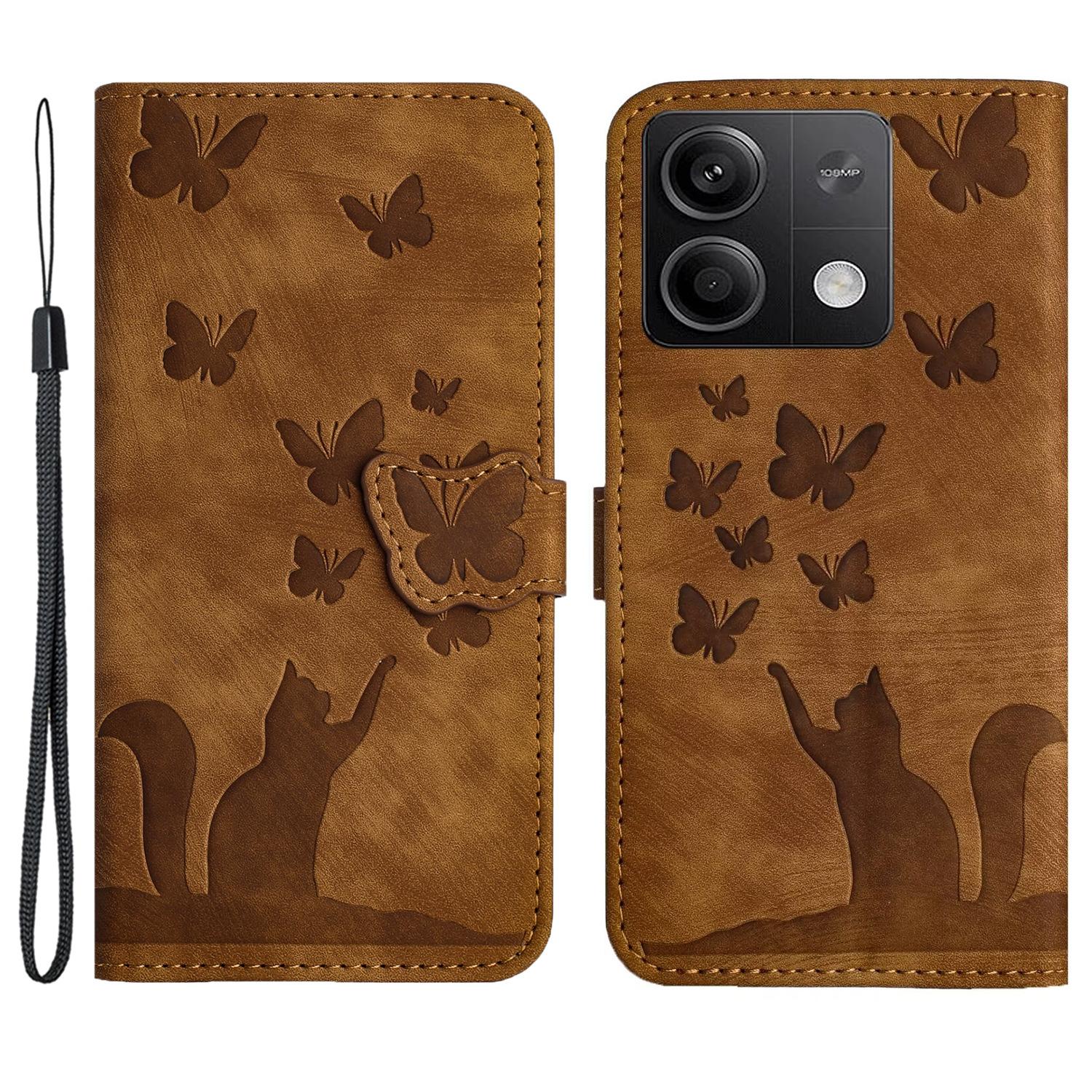 For Xiaomi Redmi Note 13 5G Wallet Case Butterfly Cat Imprint Leather Phone Cover Brown
For Xiaomi Redmi Note 13 5G Wallet Case Butterfly Cat Imprint Leather Phone Cover Brown