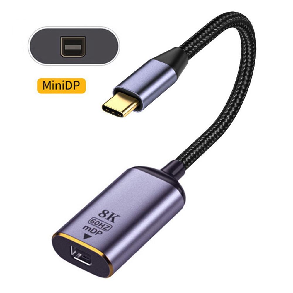 UC-006-M8K USB-C to Mini DP Cable Type-C Male to MINI-Displayport Female Cable Adapter Display 8K/60Hz UHD 4K Monitor Displays As Shown A
UC-006-M8K USB-C to Mini DP Cable Type-C Male to MINI-Displayport Female Cable Adapter Display 8K/60Hz UHD 4K Monitor Displays As Shown A