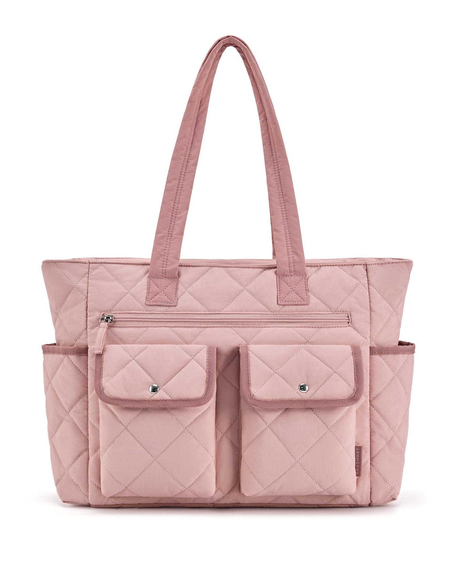 Women s handbag travel hand-held quilted fluffy tote bag with multiple pockets
Women s handbag travel hand-held quilted fluffy tote bag with multiple pockets