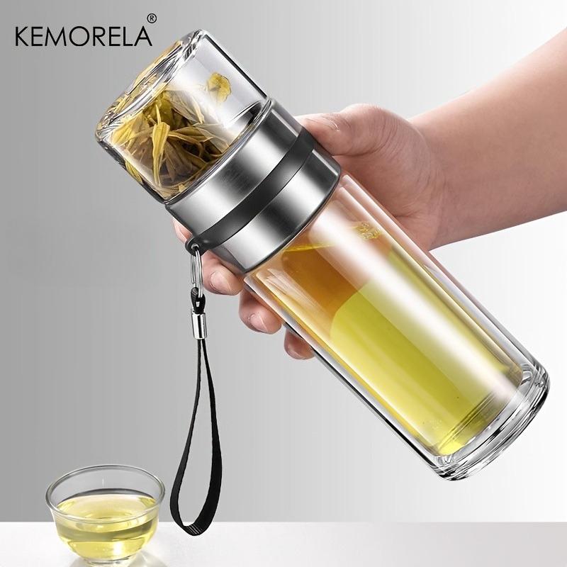 1pc Leakproof Double-Wall Insulated Glass Tea Soaking Bottle with Water Separation Compartment 350ml/450ml/500ml Reusable Travel 350-500ml
1pc Leakproof Double-Wall Insulated Glass Tea Soaking Bottle with Water Separation Compartment 350ml/450ml/500ml Reusable Travel 350-500ml