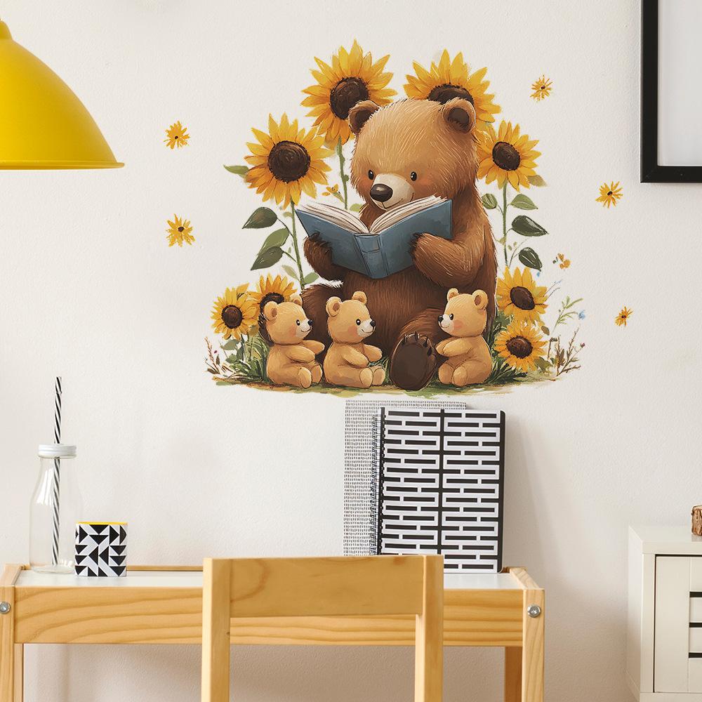 Cartoon Parent-child Bear Sunflower Bedroom Living Room Home Wall Background Beautification Decoration Wall Stickers 39*40cm/fun-f592
Cartoon Parent-child Bear Sunflower Bedroom Living Room Home Wall Background Beautification Decoration Wall Stickers 39*40cm/fun-f592