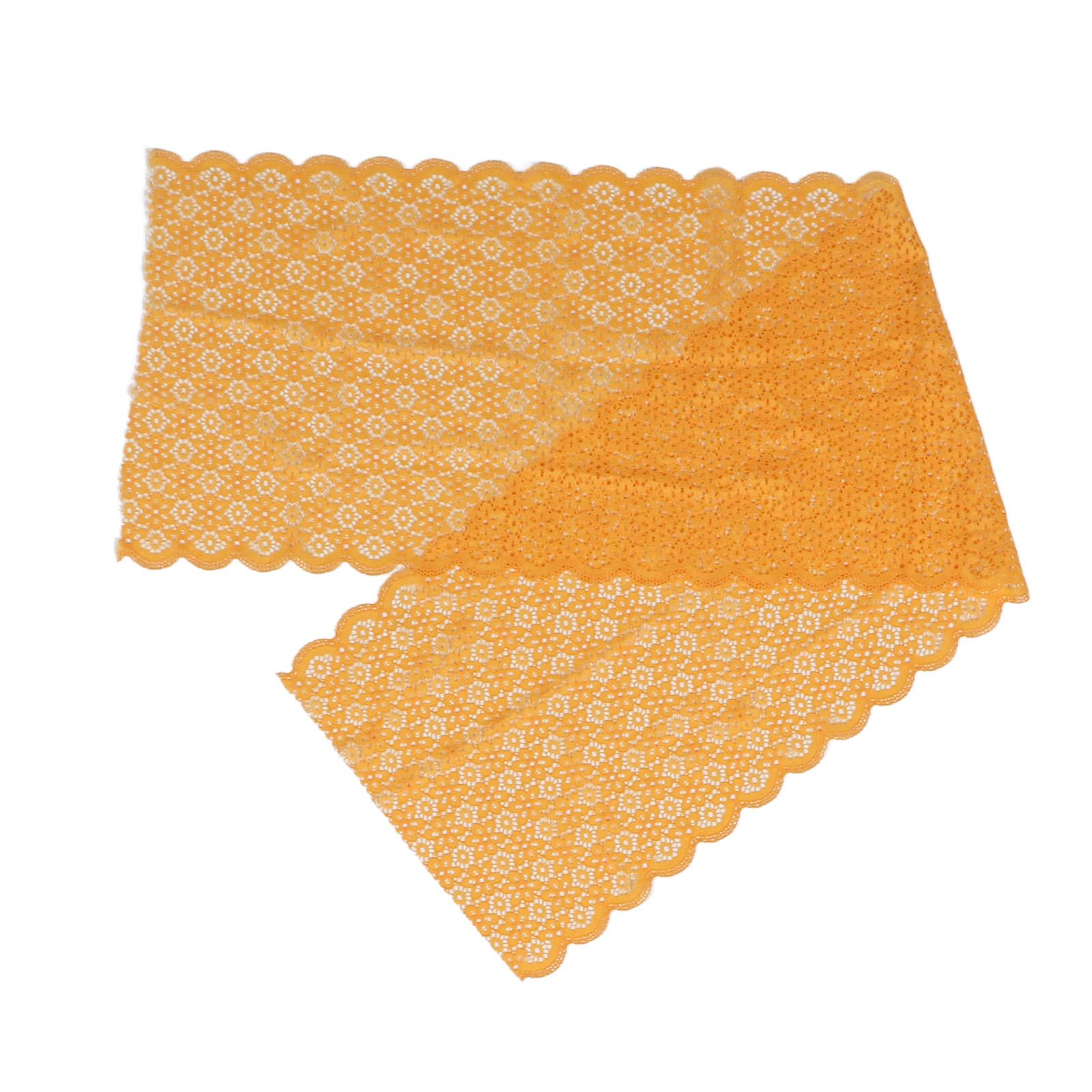 Кружевная ткань 10 ярдов шириной 24 см, красивая оранжевая мягкая удобная эластичная кружевная отделка для поделок своими руками