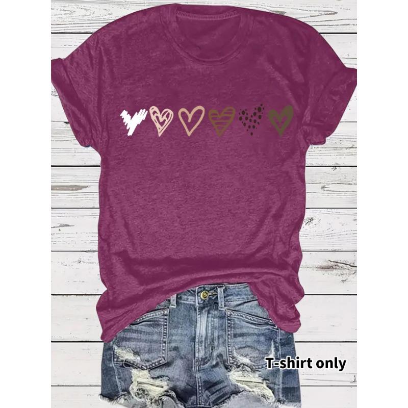 Женская летняя футболка премиум-класса Sense of Fashion с узором в виде сердца, новая, с короткими рукавами XXL красный/фиолетовый
Женская летняя футболка премиум-класса Sense of Fashion с узором в виде сердца, новая, с короткими рукавами XXL красный/фиолетовый