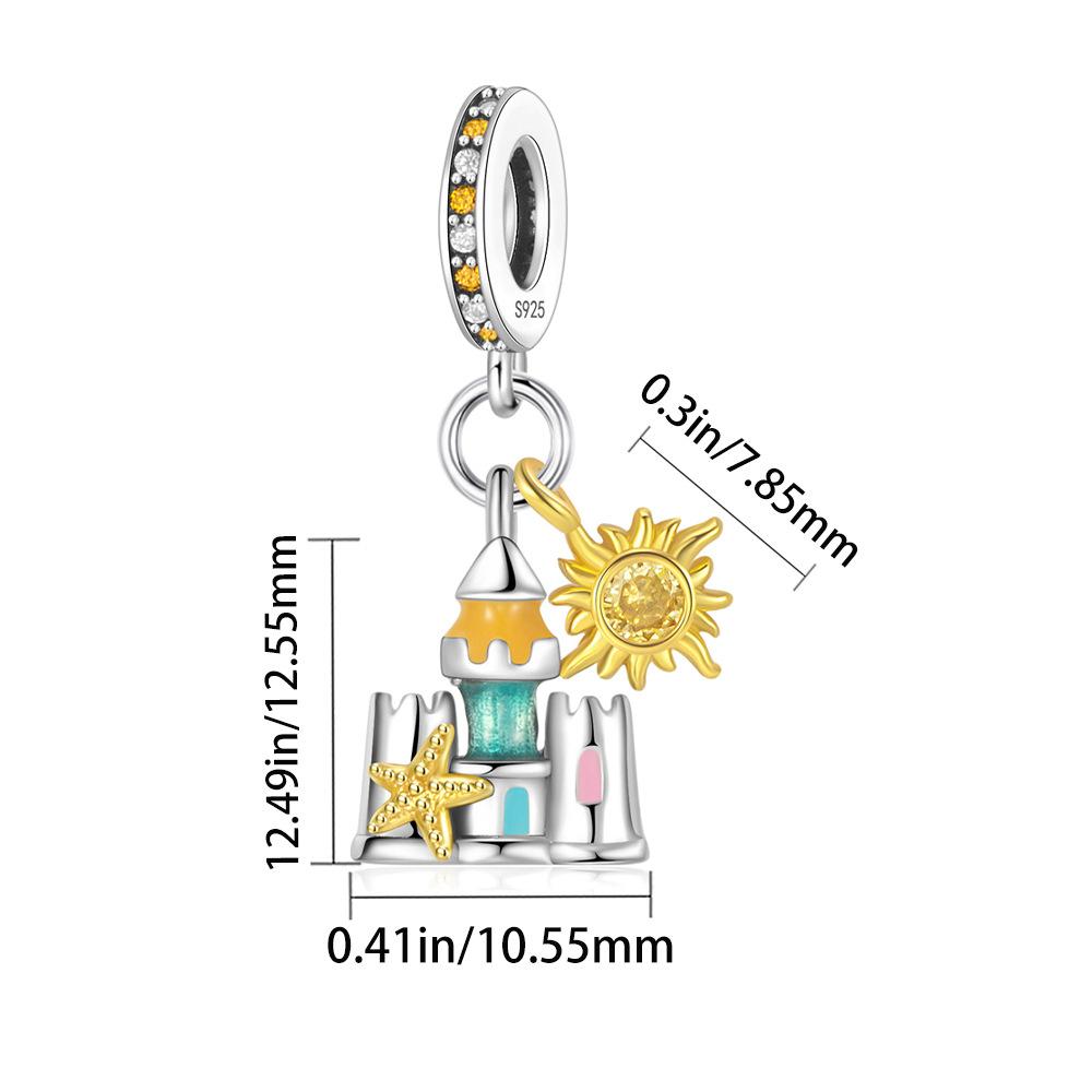 S925 Silver DIY Beading Kit For Handmade Bracelet And Necklace Crafting With Beach Castle Vacation Theme Jewelry Making Supplies
S925 Silver DIY Beading Kit For Handmade Bracelet And Necklace Crafting With Beach Castle Vacation Theme Jewelry Making Supplies