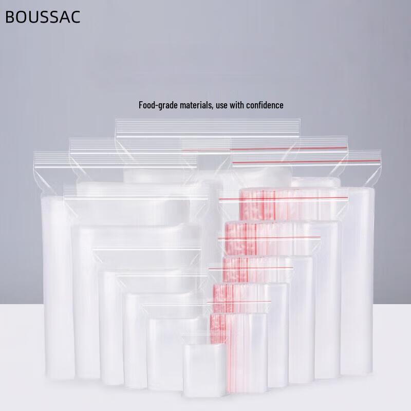 BOUSSAC Transparent PE Food Ziplock Bags
BOUSSAC Transparent PE Food Ziplock Bags