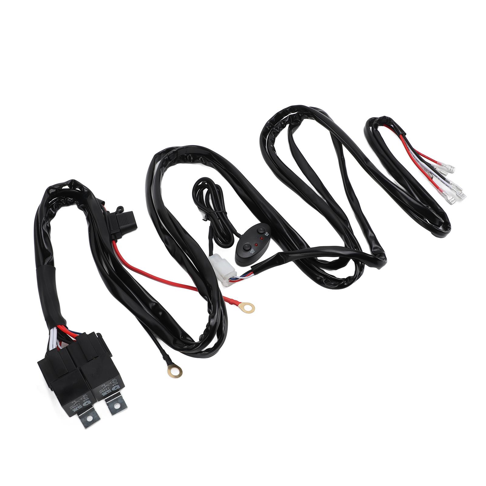 Жгут проводов для дальнего/ближнего света, реле-переключатель для светодиодной рабочей фары, длина 200 см для внедорожных мотоциклов, пикапов
Жгут проводов для дальнего/ближнего света, реле-переключатель для светодиодной рабочей фары, длина 200 см для внедорожных мотоциклов, пикапов