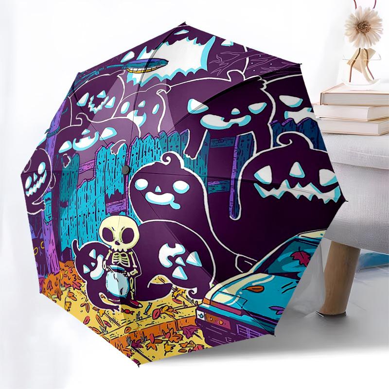 1pc Halloween Ghosts & Pumpkins Auto Open Close Umbrella, Portable 3-Fold Design with 8-Bone Iron Frame, Outdoor for Fans, Travelers, Daily Use, Perfe
1pc Halloween Ghosts & Pumpkins Auto Open Close Umbrella, Portable 3-Fold Design with 8-Bone Iron Frame, Outdoor for Fans, Travelers, Daily Use, Perfe