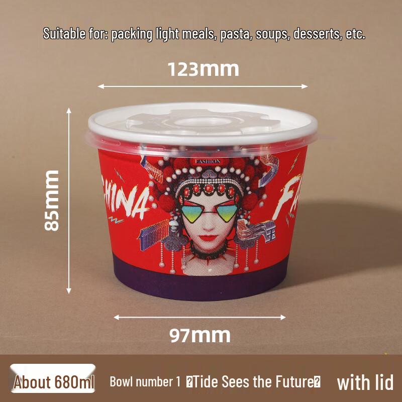 500-Pack Disposable Thickened Paper Bowls with Lids
500-Pack Disposable Thickened Paper Bowls with Lids