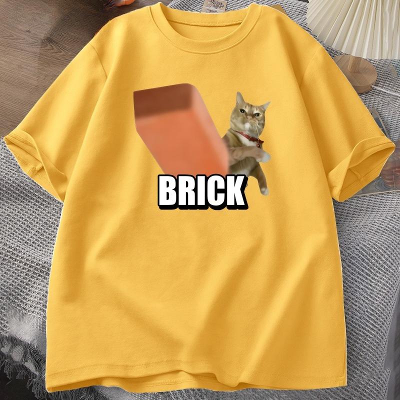 Funny Cat Throwing Brick Meme Lightweight Tshirt for Unisex Women Leisure Cotton T Shirt Round Neck Fashion Short Sleeve Tshirt 4XL
Funny Cat Throwing Brick Meme Lightweight Tshirt for Unisex Women Leisure Cotton T Shirt Round Neck Fashion Short Sleeve Tshirt 4XL