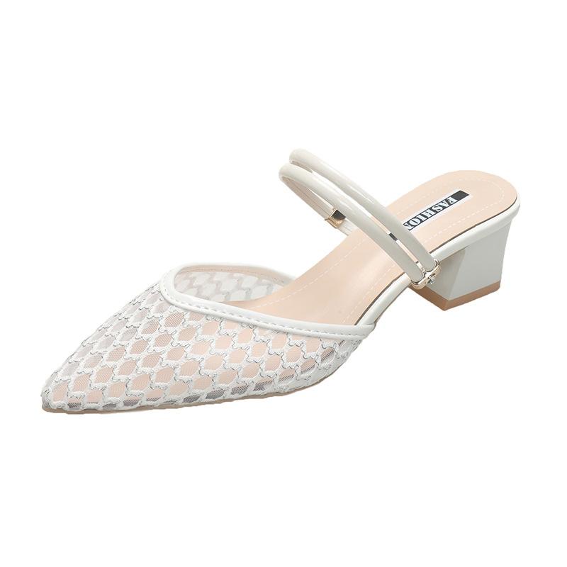 Foreign trade large size mesh pointed thick heel slippers women s summer breathable, light and comfortable casual high heel slippers 35
Foreign trade large size mesh pointed thick heel slippers women s summer breathable, light and comfortable casual high heel slippers 35