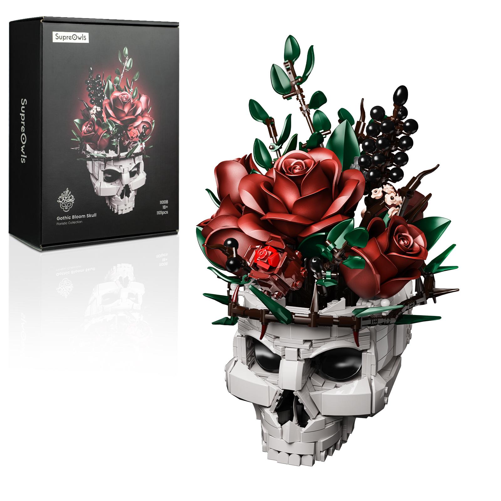 SupreOwls Skull Flowers Building Blocks Set Gothic Roses Bouquet Toy Skeleton Planter Pot Floral Decor Collection Gift for Adult
SupreOwls Skull Flowers Building Blocks Set Gothic Roses Bouquet Toy Skeleton Planter Pot Floral Decor Collection Gift for Adult