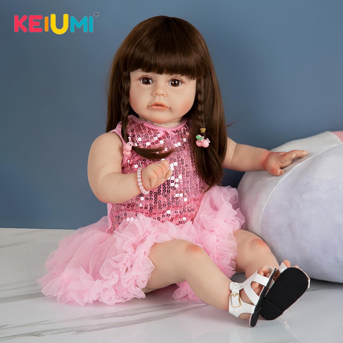 KEIUMI 60 см большой размер Сью Сью Reborn Baby Doll 24 дюйма Реалистичная кукла Bebe для малышей игрушки для девочек Playmate подарки на день рождения
KEIUMI 60 см большой размер Сью Сью Reborn Baby Doll 24 дюйма Реалистичная кукла Bebe для малышей игрушки для девочек Playmate подарки на день рождения