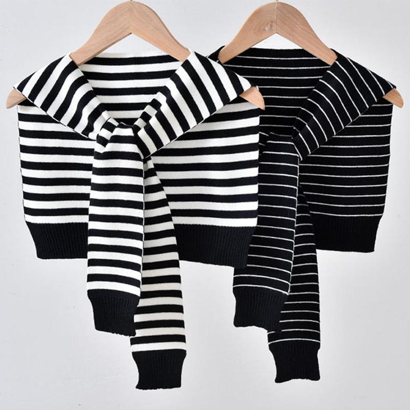 Winter Outer Shawl For Women Korean Style Spring And Autumn Fake Collar Thin Striped Wool Dual-Use Scarf Knitted Shawl
Winter Outer Shawl For Women Korean Style Spring And Autumn Fake Collar Thin Striped Wool Dual-Use Scarf Knitted Shawl