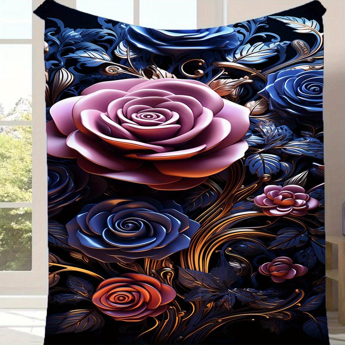 1pc Rose Print Blanket, Flannel Blanket, Soft Warm Throw Blanket Nap Blanket For Couch Sofa Office Bed Camping Travel 130cmx150cm
1pc Rose Print Blanket, Flannel Blanket, Soft Warm Throw Blanket Nap Blanket For Couch Sofa Office Bed Camping Travel 130cmx150cm