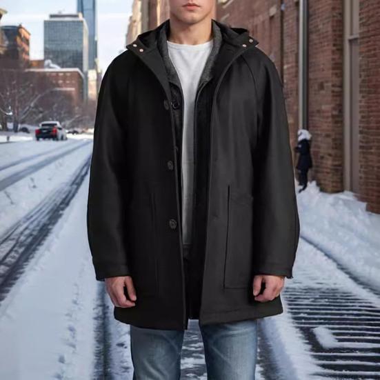 Yousheng Men Coat Hooded Raglan Long Sleeve Solid Color Jacket with Pockets Single Breasted Mid-length Woolen Outwear S хаки
Yousheng Men Coat Hooded Raglan Long Sleeve Solid Color Jacket with Pockets Single Breasted Mid-length Woolen Outwear S хаки