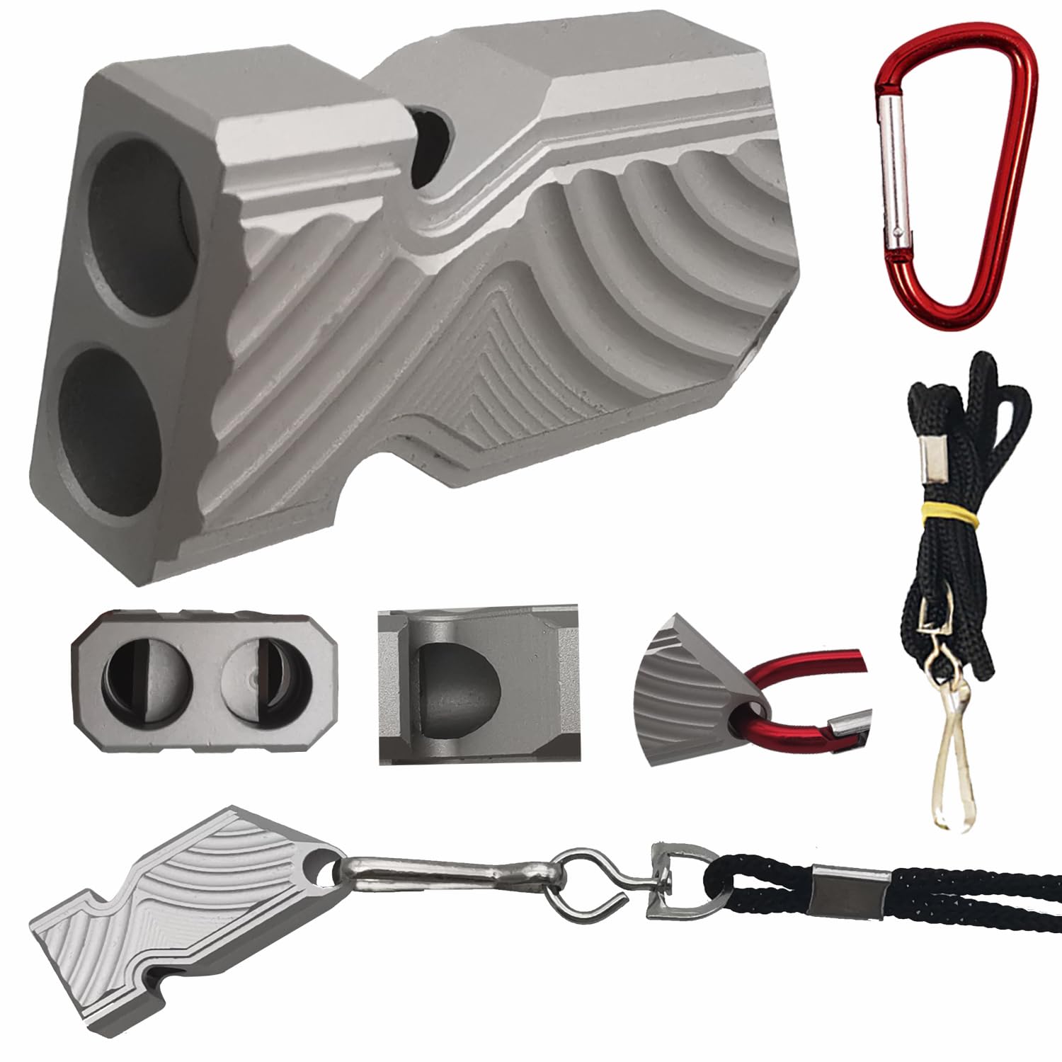 CTRICALVER Twill Silver Aluminum Alcarp Свисток для экстренного выживания с двойной трубкой и высоким децибелом, с брелком для ключей и идеально подходит для команды на открытом воздухе,
CTRICALVER Twill Silver Aluminum Alcarp Свисток для экстренного выживания с двойной трубкой и высоким децибелом, с брелком для ключей и идеально подходит для команды на открытом воздухе,