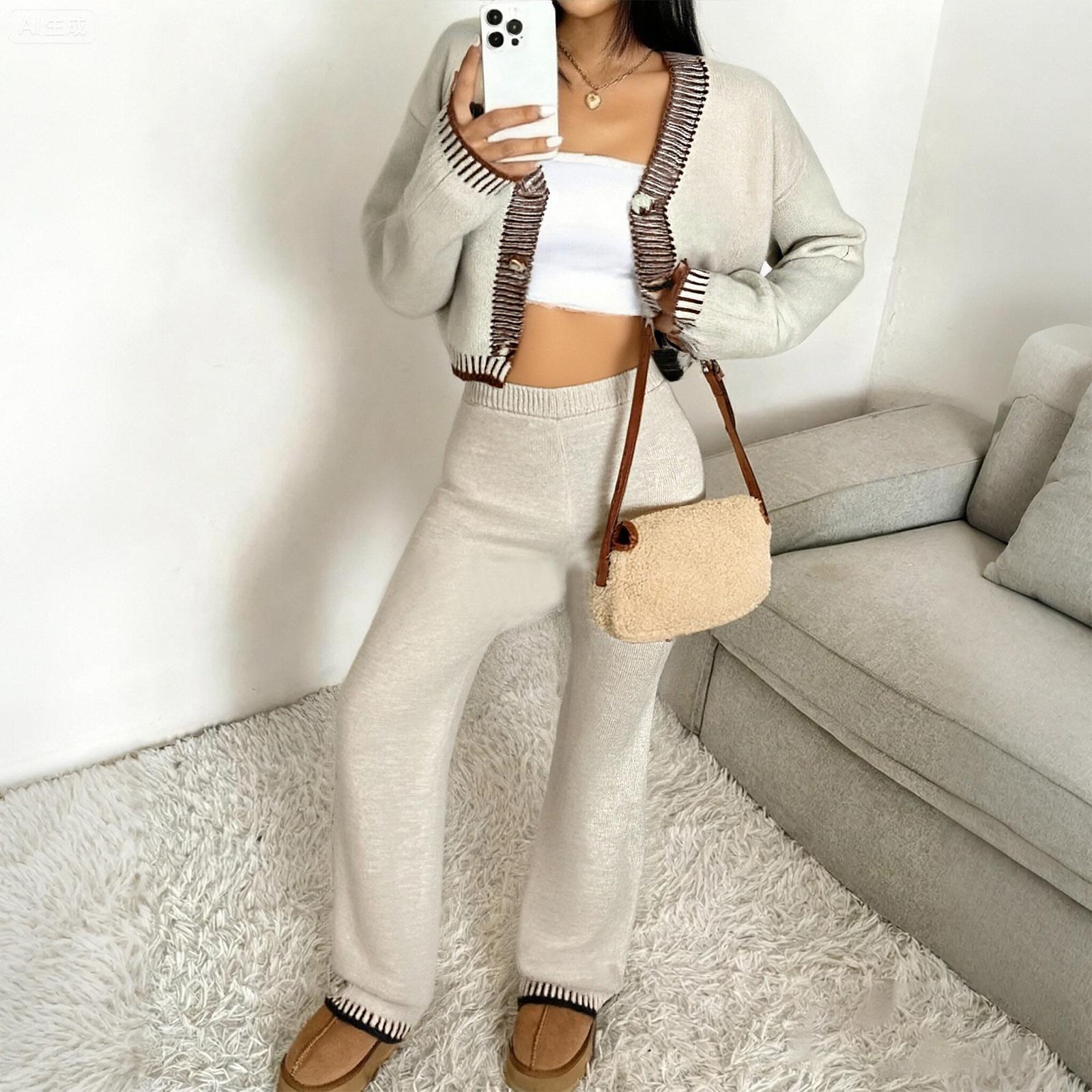 Women s Color-blocked V-neck Top And Pants Set, Loose-fitting, Stylish And Elegant Two-piece Set S
Women s Color-blocked V-neck Top And Pants Set, Loose-fitting, Stylish And Elegant Two-piece Set S