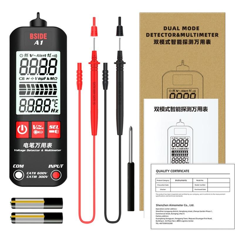 A1 Повністю автоматичний інтелектуальний цифровий мультиметр із захистом від опіків, мультиметр із РК-дисплеєм із визначенням напруги, тканинна сумка A1 12.5*4.5*2.4cm чорний
A1 Повністю автоматичний інтелектуальний цифровий мультиметр із захистом від опіків, мультиметр із РК-дисплеєм із визначенням напруги, тканинна сумка A1 12.5*4.5*2.4cm чорний