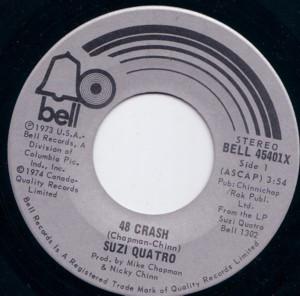 7inch Record SUZI QUATRO 48 Crash BELL45401X Bell Records 1974 Canada Rock Used
7inch Record SUZI QUATRO 48 Crash BELL45401X Bell Records 1974 Canada Rock Used