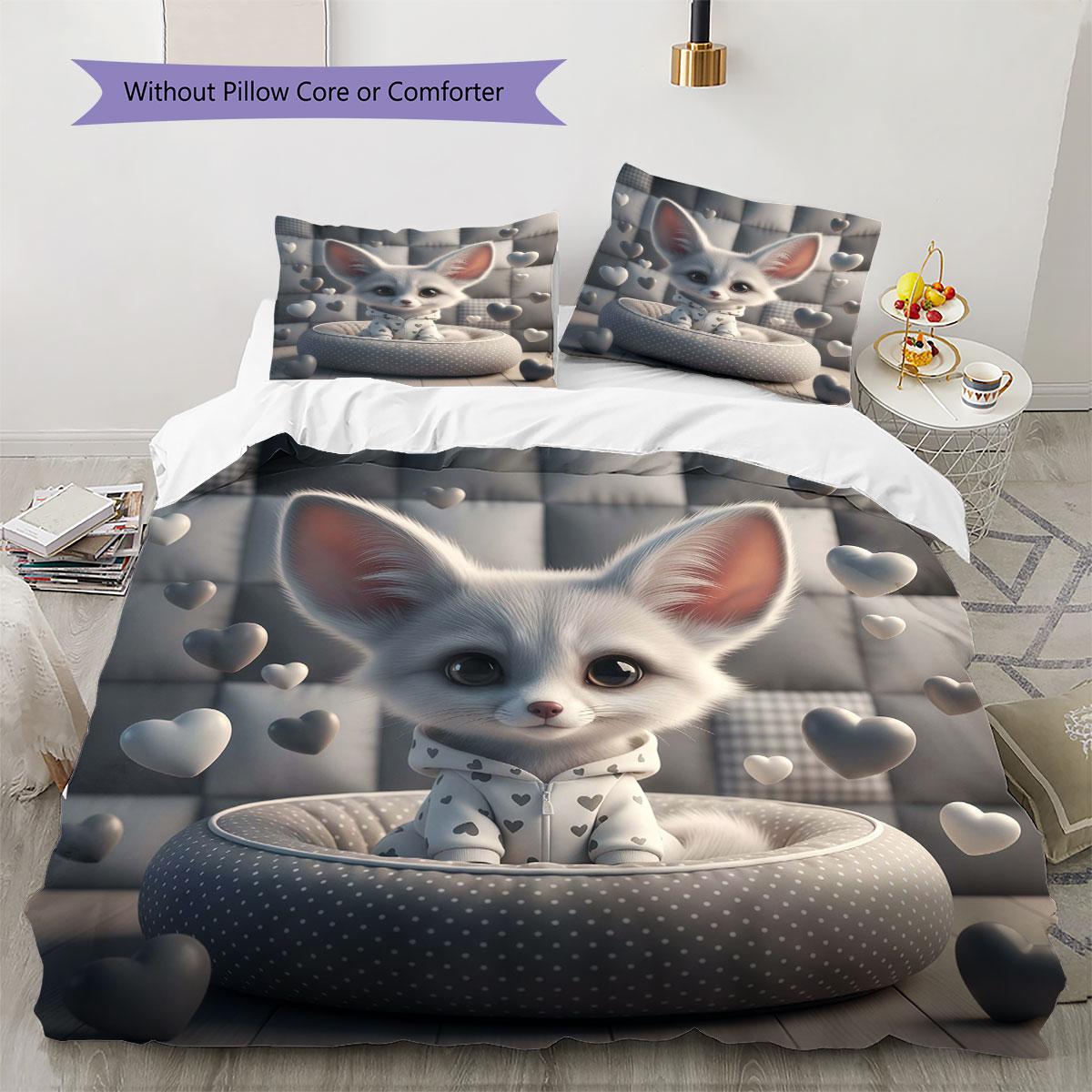 Animal pillows Pattern Bedding Quilt Set Quilt Cover Pillowcase Home Decoration Birthday Gift (1 * duvet cover + 2 * pillowcase, without core) 135x200cm
Animal pillows Pattern Bedding Quilt Set Quilt Cover Pillowcase Home Decoration Birthday Gift (1 * duvet cover + 2 * pillowcase, without core) 135x200cm