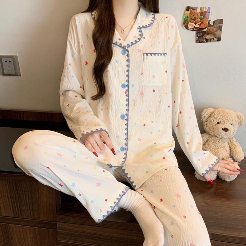 Women s Crescent Moon Embroidered Spring Pajama Set - White Goose Cloud Cotton, Long Sleeve & Pants XL (Recommended 57.5-65 kg)
Women s Crescent Moon Embroidered Spring Pajama Set - White Goose Cloud Cotton, Long Sleeve & Pants XL (Recommended 57.5-65 kg)