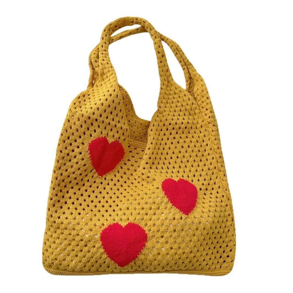 Вязаная сумка-тоут с полым узором большой вместимости в стиле инс, пляжная сумка, женская сумка для покупок, для пикника жёлтый
Вязаная сумка-тоут с полым узором большой вместимости в стиле инс, пляжная сумка, женская сумка для покупок, для пикника жёлтый