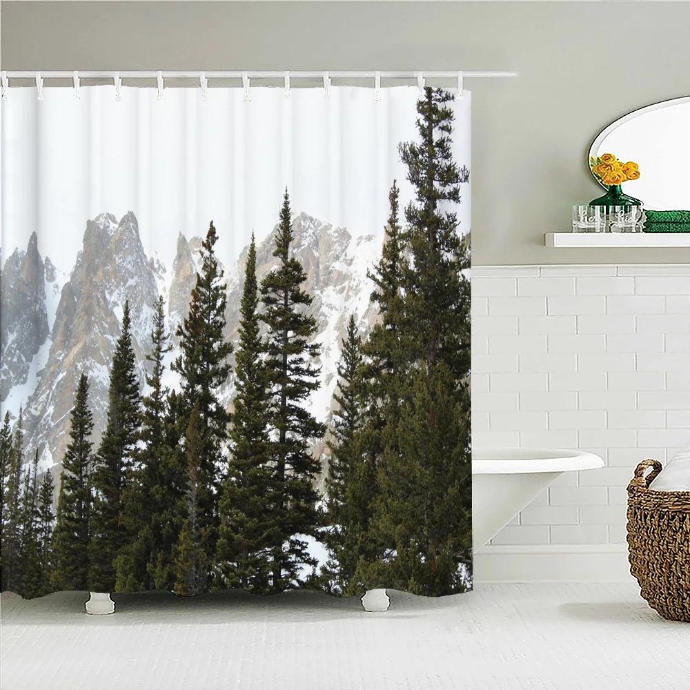 Waterproof Printing Fabric Shower Curtain Bathroom Curtains With Hooks Mountain Forest Natural Scenery Bath Curtain Home Decor W60H190(CM)-1 Pcs
Waterproof Printing Fabric Shower Curtain Bathroom Curtains With Hooks Mountain Forest Natural Scenery Bath Curtain Home Decor W60H190(CM)-1 Pcs