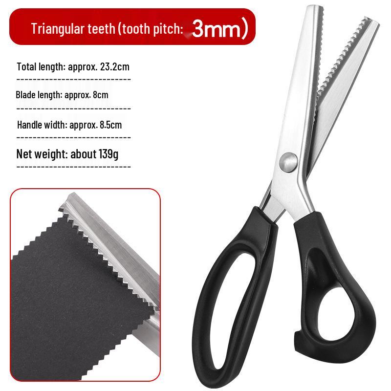 Multifunctional Scalloped Edge Stainless Steel Scissors for Tailoring, Paper, and Thread Cutting
Multifunctional Scalloped Edge Stainless Steel Scissors for Tailoring, Paper, and Thread Cutting
