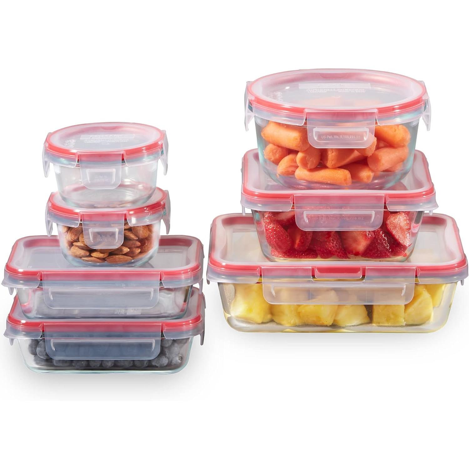 Набор стеклянных контейнеров для хранения еды Pyrex Freshlock, 14 предметов, герметичный и герметичный, с запирающимися крышками, безопасный
Набор стеклянных контейнеров для хранения еды Pyrex Freshlock, 14 предметов, герметичный и герметичный, с запирающимися крышками, безопасный