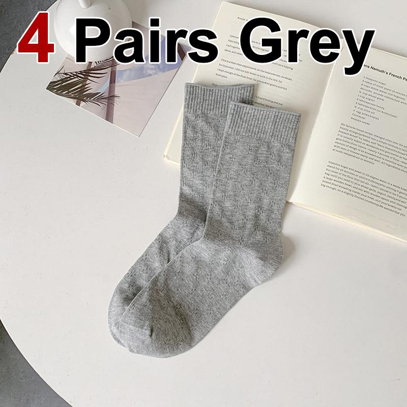 4 пары женских полых дышащих носков средней длины, весна-лето, легкие, однотонные, простые, мягкие, удобные, повседневные носки One Size
4 пары женских полых дышащих носков средней длины, весна-лето, легкие, однотонные, простые, мягкие, удобные, повседневные носки One Size