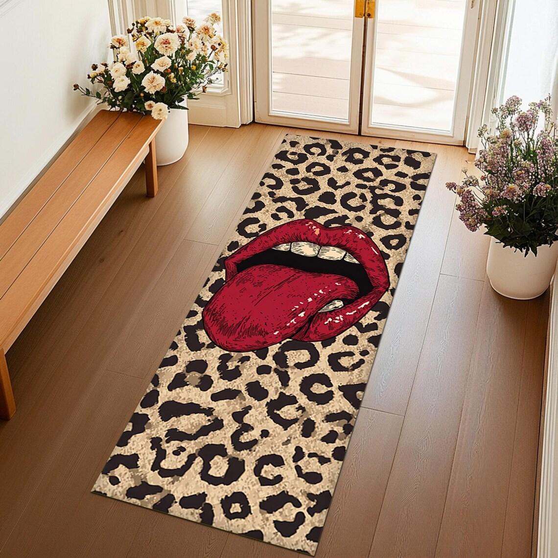 Leopard Red Lips Runner Rug Abstract Love Valentine s Day Carpet Valentine s Day Romantic Atmosphere Home Decoration Carpet 40X120CM
Leopard Red Lips Runner Rug Abstract Love Valentine s Day Carpet Valentine s Day Romantic Atmosphere Home Decoration Carpet 40X120CM