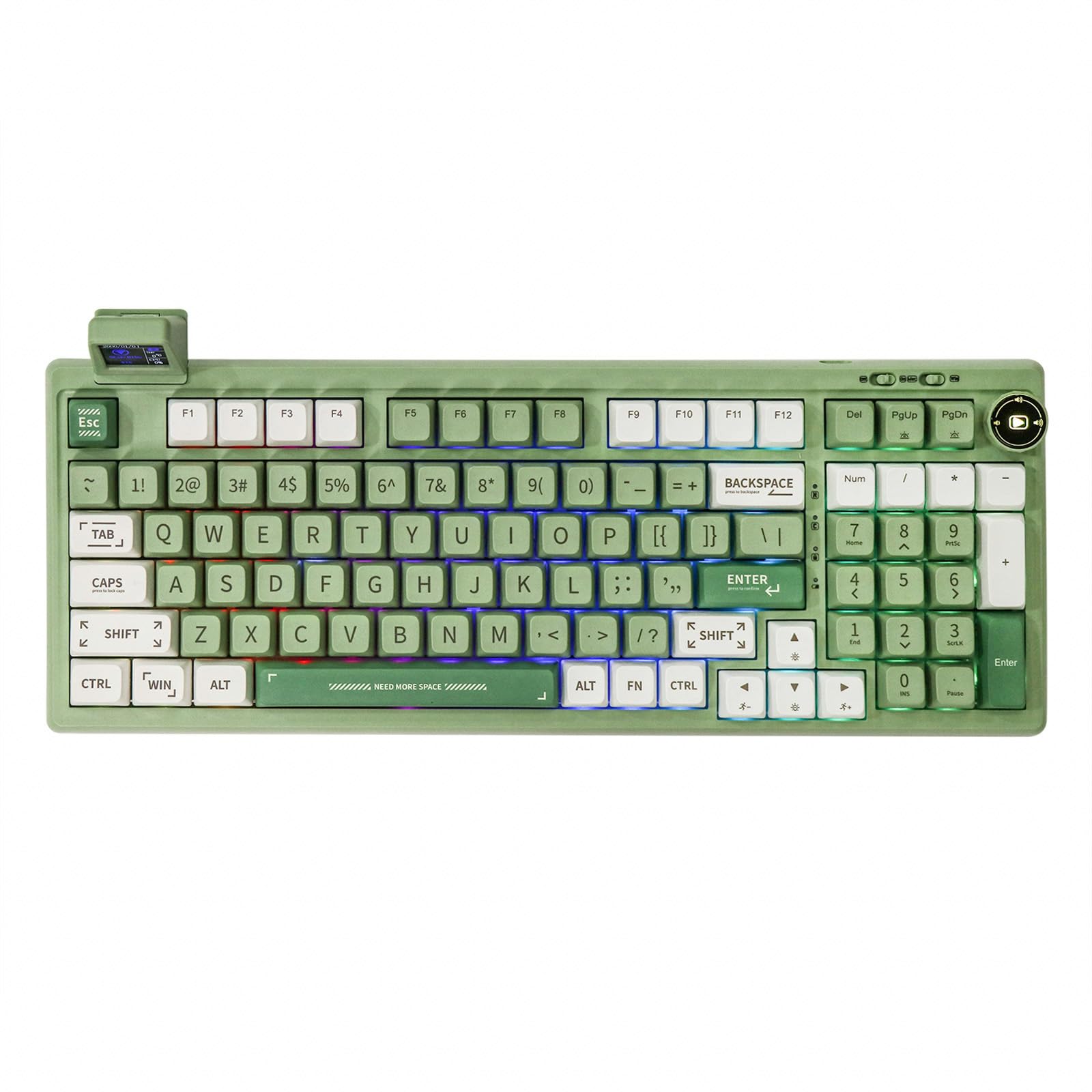 EPOMAKER RT100 Wireless Mechanical Keyboard Display Screen and Volume Knob Gasket Gaming Keyboard Hot-Swappable Custom Keyboard BT5.02.4GUSB-C RGB
EPOMAKER RT100 Wireless Mechanical Keyboard Display Screen and Volume Knob Gasket Gaming Keyboard Hot-Swappable Custom Keyboard BT5.02.4GUSB-C RGB